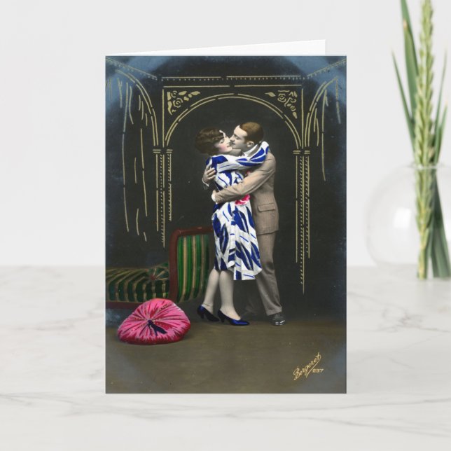 Tarjeta Festiva Foto vintage Valentine (Anverso)
