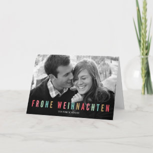 Tarjeta Festiva Foto Weihnachtskarte el   Bunte Weihnachten