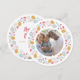 Tarjeta Festiva Foto Y Texto Personalizados De La Campaña De Pascu