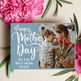 Tarjeta Festiva Foto y texto personalizados Día de la Madre Mejor