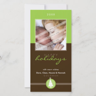 Tarjeta Festiva FOTOCARTA DE NAVIDADES bonitos :: rayado 6P