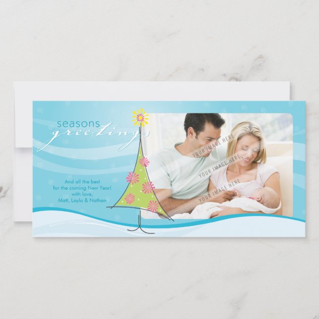 Tarjeta Festiva FOTOCARTA DE navidades :: whimsical christmastree  (Anverso)