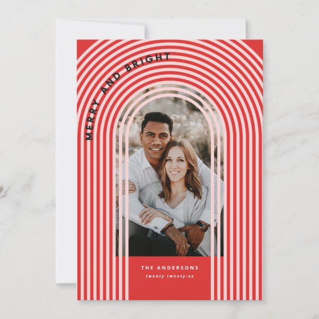 Tarjeta Festiva Fotografía abstracta geométrica moderna y colorida (Anverso)