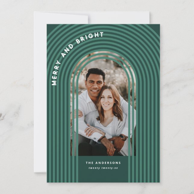 Tarjeta Festiva Fotografía abstracta geométrica moderna y colorida (Anverso)