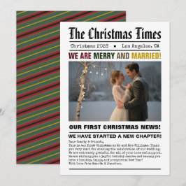 Tarjeta Festiva Fotografía al estilo de nuestro primer periódico n