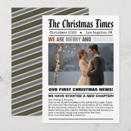 Tarjeta Festiva Fotografía al estilo de nuestro primer periódico n