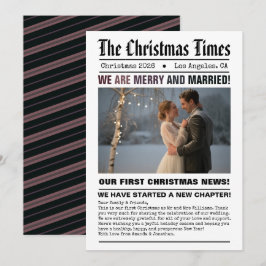 Tarjeta Festiva Fotografía al estilo de nuestro primer periódico n