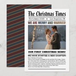 Tarjeta Festiva Fotografía al estilo de nuestro primer periódico n