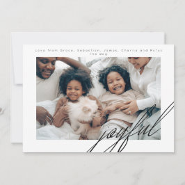 Tarjeta Festiva Fotografía alegre de vacaciones simple personaliza