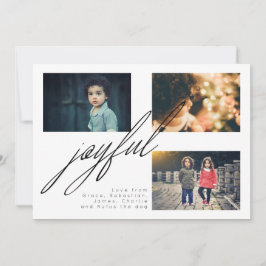 Tarjeta Festiva Fotografía alegre de vacaciones simple personaliza