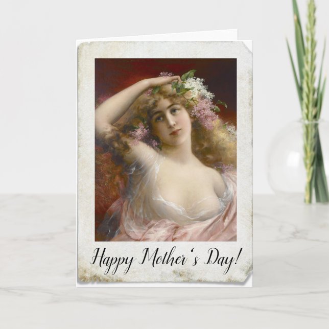 Tarjeta Festiva Fotografía apenada de la señora del Victorian (Anverso)