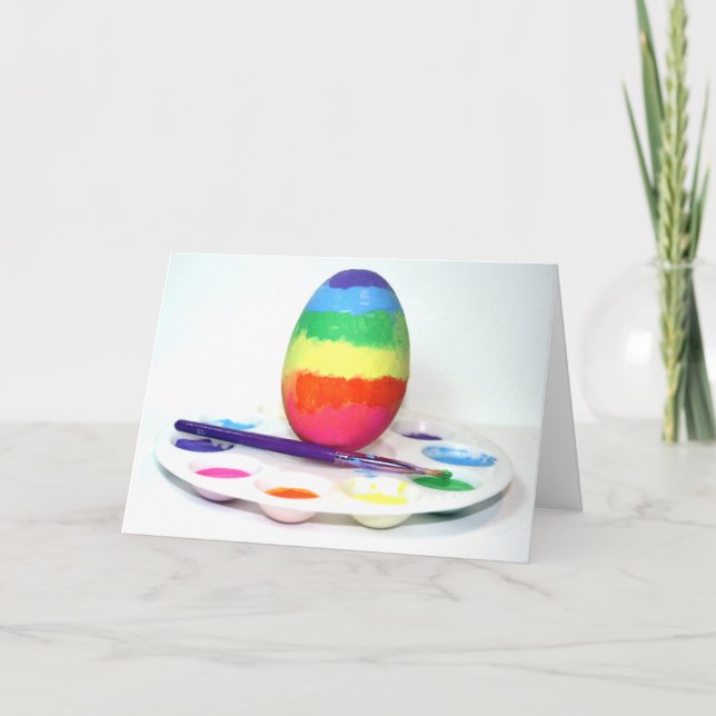 Tarjeta Festiva Fotografía artística de Huevos de Pascua (Anverso)