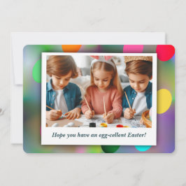 Tarjeta Festiva Fotografía Colorida Personalizada Diversión Huevos