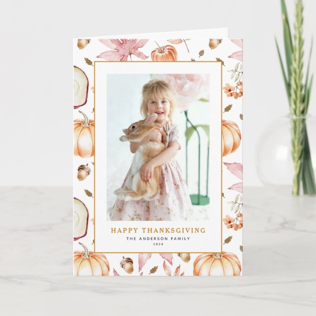 Tarjeta Festiva Fotografía de Acción de Gracias de las Pizarras y  (Anverso)