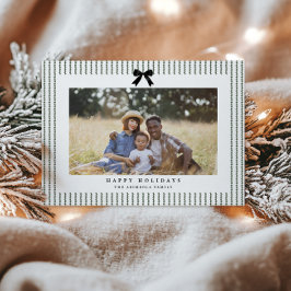 Tarjeta Festiva Fotografía de banda de pinza preppy Bow