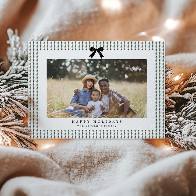 Tarjeta Festiva Fotografía de banda de pinza preppy Bow (Subido por el creador)