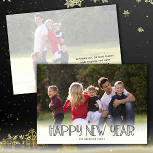 Tarjeta Festiva Fotografía de Feliz Año Nuevo