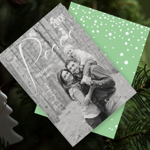 Tarjeta Festiva Fotografía de la familia de vacaciones en color ve