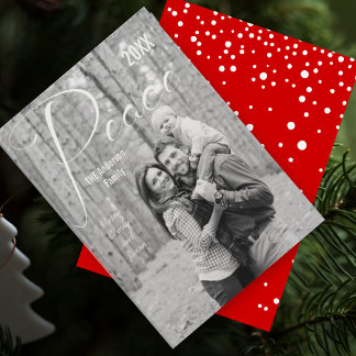 Tarjeta Festiva Fotografía de la familia Festividad de la Paz en R