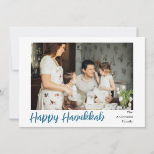 Tarjeta Festiva Fotografía de la familia Happy Hanukkah