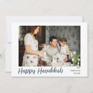 Tarjeta Festiva Fotografía de la familia Happy Hanukkah