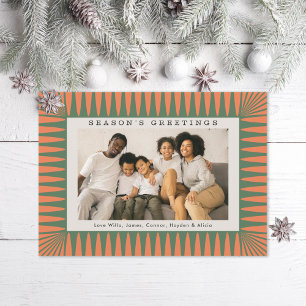 Tarjeta Festiva Fotografía de las estaciones de bienvenida retro v
