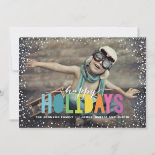 Tarjeta Festiva Fotografía de las vacaciones felices de los colore