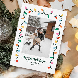 Tarjeta Festiva Fotografía de Luces Coloridas