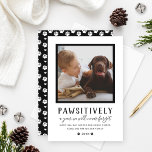 Tarjeta Festiva Fotografía de Mascota negro de año inolvidable y v<br><div class="desc">¡Fue un "año positivo que nunca olvidaremos"! Esta tarjeta fotográfica temática mascota de vacaciones incluye una redacción graciosa y una foto favorita de tu cachorro (o gato gatito) para difundir algunas ovaciones navideñas esta temporada de Navidades. Personalice el texto negro moderno con un saludo personalizado, el nombre de su cachorro,...</div>