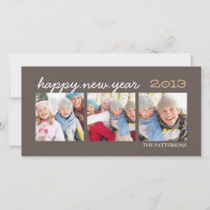 Tarjeta Festiva Fotografía de Mocha del Año Nuevo 3