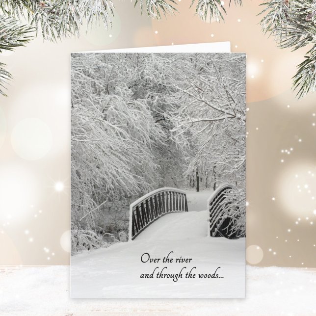 Tarjeta Festiva Fotografía de naturaleza invernal sobre los Navida (Subido por el creador)
