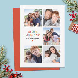 Tarjeta Festiva Fotografía de Navidades de color modernos y sencil