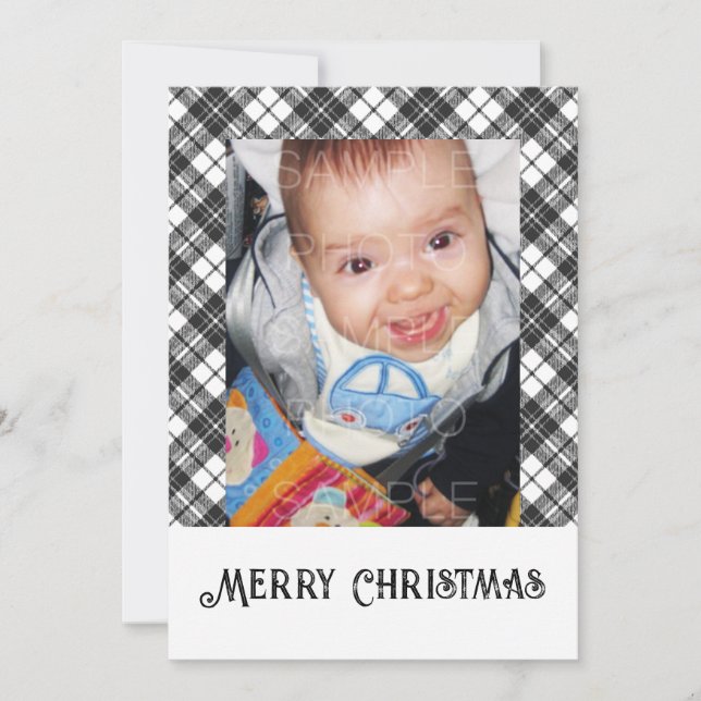 Tarjeta Festiva Fotografía de Navidades de invierno de manteca bla (Anverso)