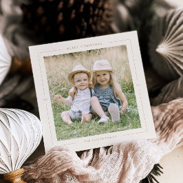 Tarjeta Festiva Fotografía de oro de POPPY Nochebuena moderna únic