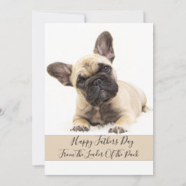 Tarjeta Festiva Fotografía de perro del Día de los Padres Felices