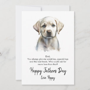 Tarjeta Festiva Fotografía de perro del Día de los Padres Felices