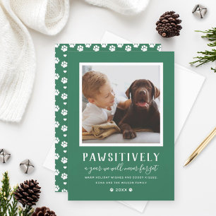 Tarjeta Festiva Fotografía de Perro Verde del Año, Patéticamente I