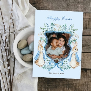 Tarjeta Festiva Fotografía de Peter Rabbit de Pascua Feliz