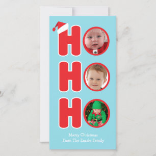 Tarjeta Festiva Fotografía de Santas Ho Ho Ho Ho Ho Navidades