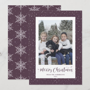 Tarjeta Festiva Fotografía de Snowflake Morple Snowflake Fantástic