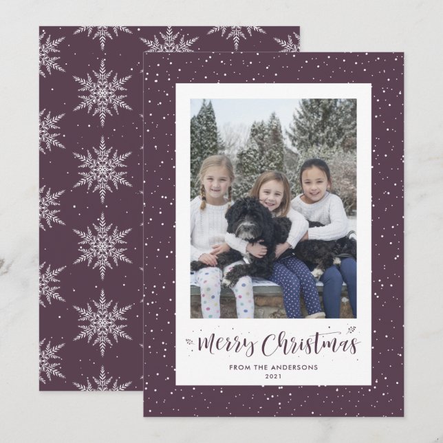 Tarjeta Festiva Fotografía de Snowflake Morple Snowflake Fantástic (Anverso / Reverso)