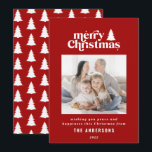 Tarjeta Festiva Fotografía de tipografía gráfica de Navidades más<br><div class="desc">La tarjeta de vacaciones de la tipografía gráfica de los mejores Navidades. Con texto dibujado a mano y árboles modernos.</div>