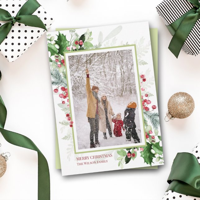 Tarjeta Festiva Fotografía de verde de los navidades (Subido por el creador)