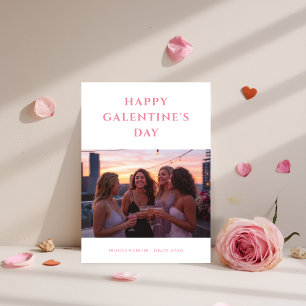 Tarjeta Festiva Fotografía del Día De Los Amigos Rosa Por Siempre 