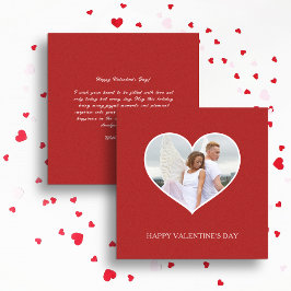 Tarjeta Festiva Fotografía del Día de San Valentín feliz moderno