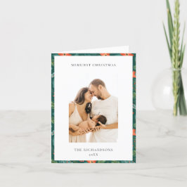 Tarjeta Festiva Fotografía del patrón de Navidades más bonitos de 