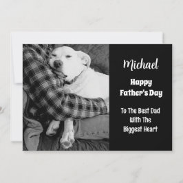 Tarjeta Festiva Fotografía en blanco y negro de perro peleándose c