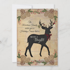 Tarjeta Festiva Fotografía familiar de Navidades de una granja rur