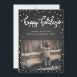 Tarjeta Festiva Fotografía manuscrita de Happy Holidays Chalkboard<br><div class="desc">Fotografía manuscrita de Happy Holidays Chalkboard</div>