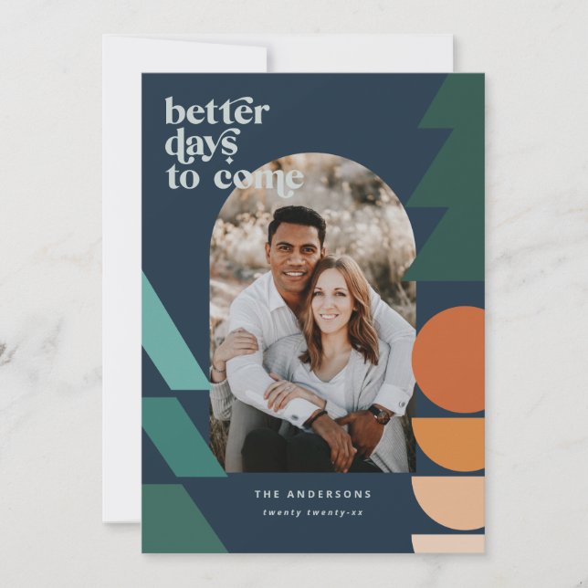 Tarjeta Festiva Fotografía moderna abstracta geométrica de vacacio (Anverso)